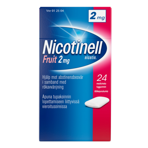 NICOTINELL FRUIT lääkepurukumi 2 mg 24 fol