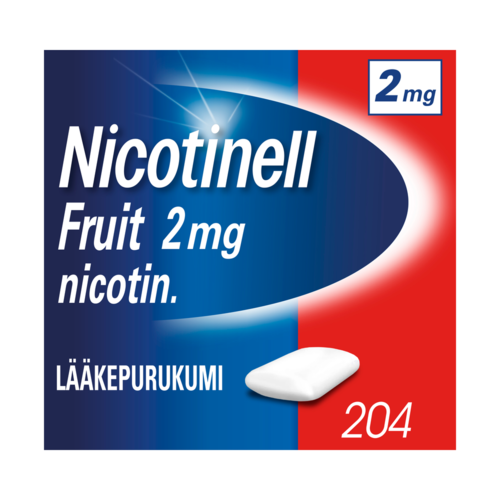 NICOTINELL FRUIT lääkepurukumi 2 mg 204 fol