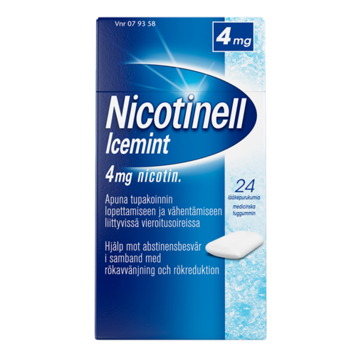 NICOTINELL ICEMINT lääkepurukumi 4 mg 24 fol