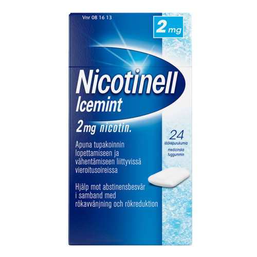 NICOTINELL ICEMINT lääkepurukumi 2 mg 24 fol