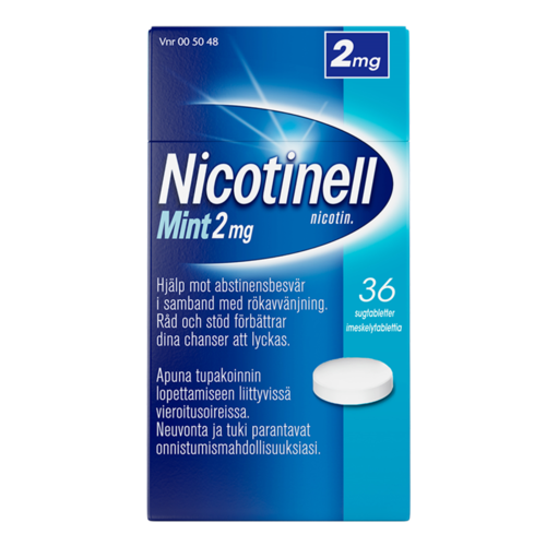 NICOTINELL MINT imeskelytabletti 2 mg 36 fol