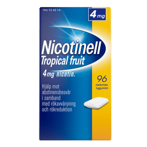 NICOTINELL TROPICAL FRUIT lääkepurukumi 4 mg 96 fol