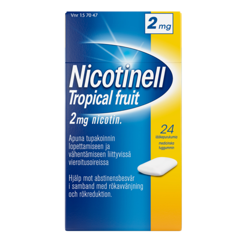 NICOTINELL TROPICAL FRUIT lääkepurukumi 2 mg 24 fol