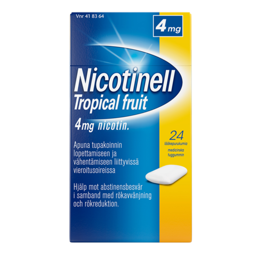 NICOTINELL TROPICAL FRUIT lääkepurukumi 4 mg 24 fol