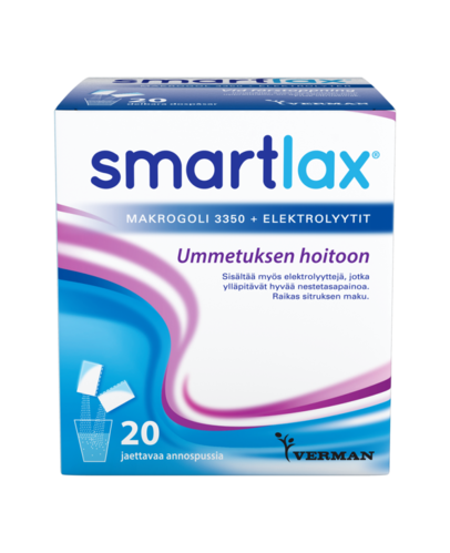 Smartlax Makrogoli + Elektrolyytit CE 20 kpl