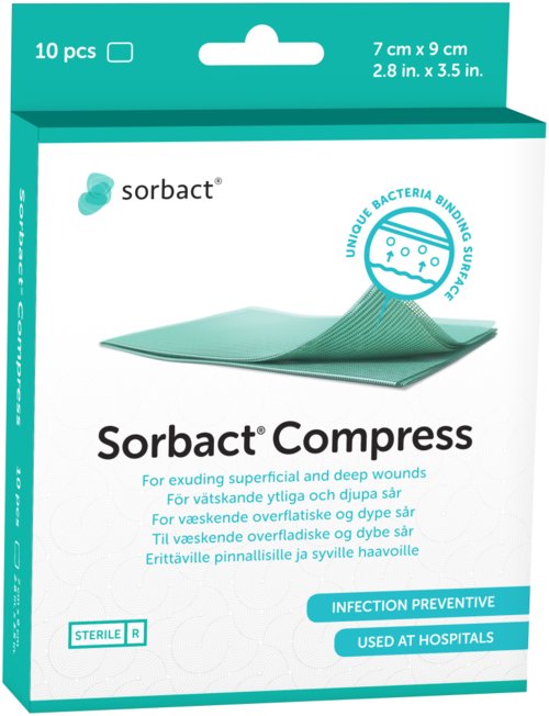 Sorbact Compress 7cm x 9cm CE 98131 10 KPL