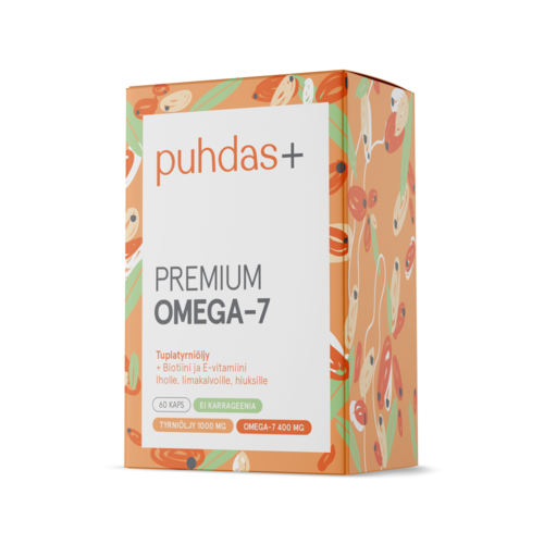 Puhdas+ Premium Omega-7 200 mg 60 kaps