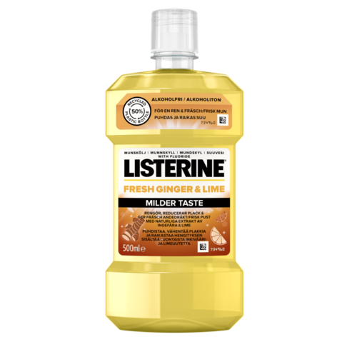 LISTERINE Fresh Ginger & Lime Milder Taste suuvesi 500 ML