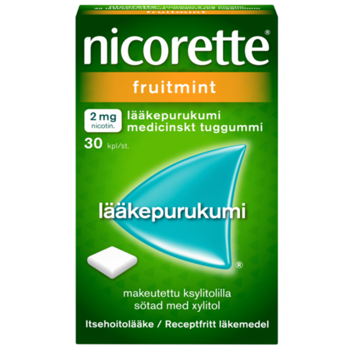 NICORETTE FRUITMINT lääkepurukumi 2 mg 30 fol