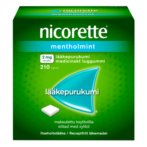 NICORETTE MENTHOLMINT lääkepurukumi 2 mg 210 fol