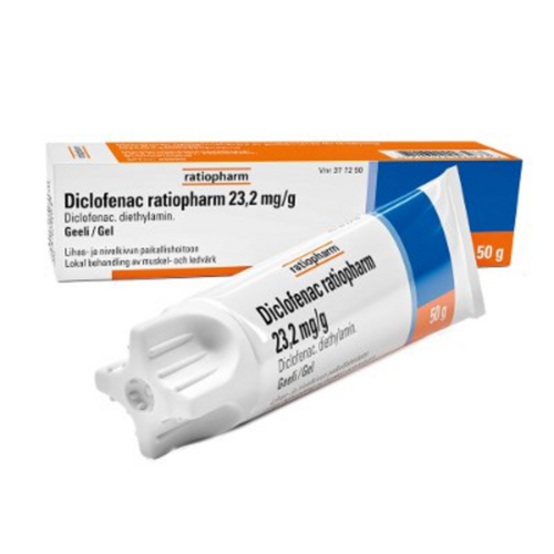 DICLOFENAC RATIOPHARM geeli 23,2 mg/g 50 g