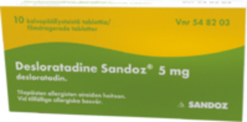 DESLORATADINE SANDOZ tabletti, kalvopäällysteinen 5 mg 10 fol