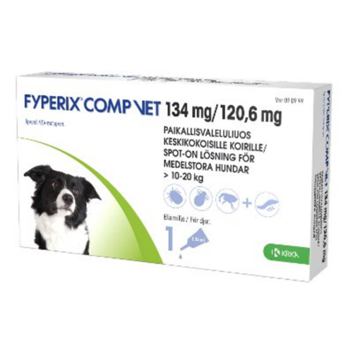 Fyperix Comp vet paikallisvaleluliuos 134 mg / 120.6 mg 1 kpl