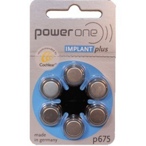 PowerOne Implant P675 Implanttiparisto 6 kpl