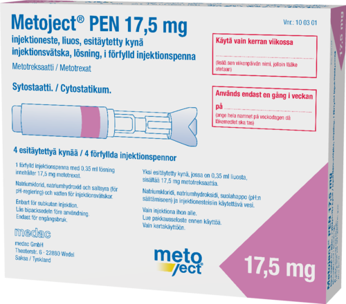 METOJECT PEN 17.5 mg injektioneste, liuos, esitäytetty kynä 4 x 0.35 ml