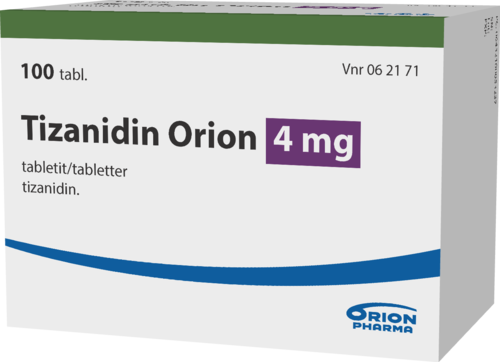 TIZANIDIN ORION 4 mg tabletti 1 x 100 fol