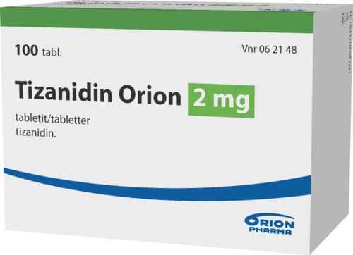 TIZANIDIN ORION 2 mg tabletti 1 x 100 fol