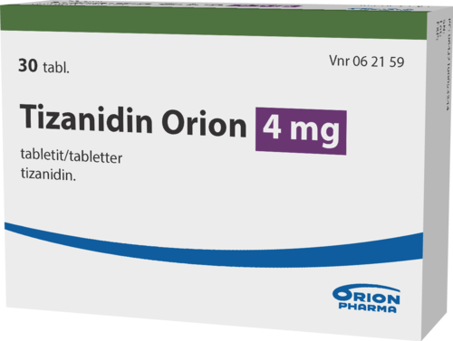 TIZANIDIN ORION 4 mg tabletti 1 x 30 fol