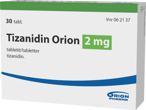 TIZANIDIN ORION 2 mg tabletti 1 x 30 fol