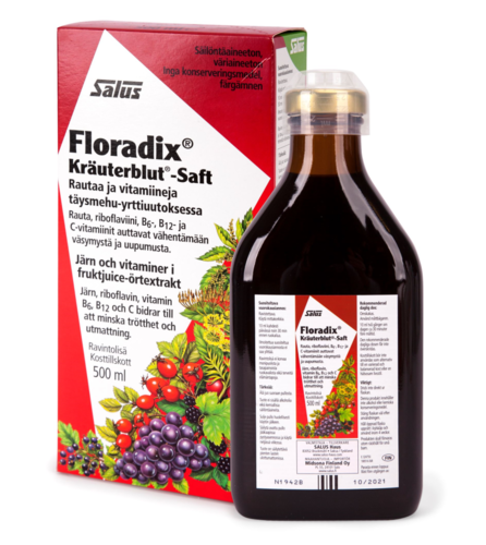 Salus Floradix Nestemäinen rautavalmiste 500 ml