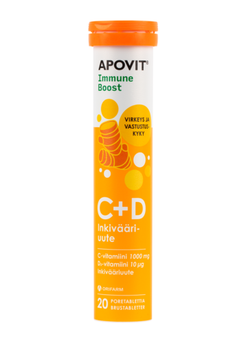 Apovit C+D-vitamiini-inkivääripore20tabl 20 tabl