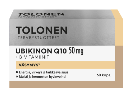 TOLONEN UBIKINON Q10 50 MG + B-vitamiinit 60 KAPS