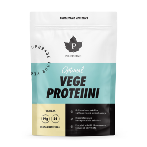 Puhdistamo Athletics Optimal Vege proteiini Vanilja 600 g